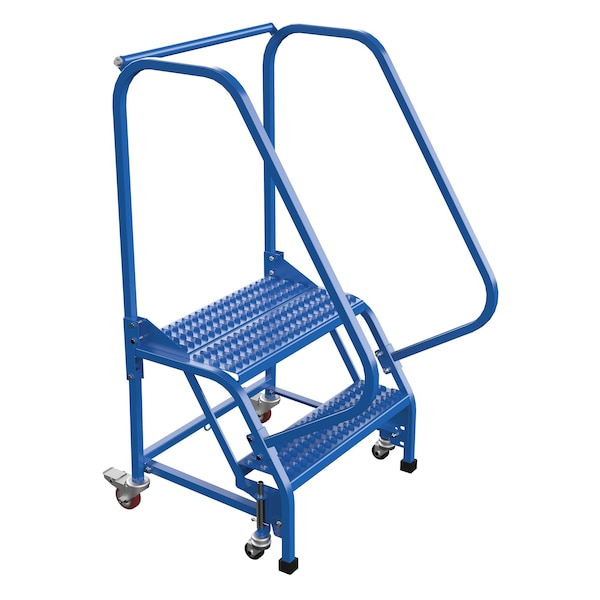 50 H Steel PW Ladder, Grip Strut, 2 Step, 2 Steps